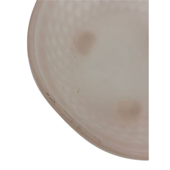 Pink Frost Deperession Glass Bowl 3" x 5" Diamond Quilt 3-footed Trinket 9983 - Picture 3 of 7